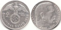 2 Reichsmark 1938 Deutsches Reich Hindenburg G ss
